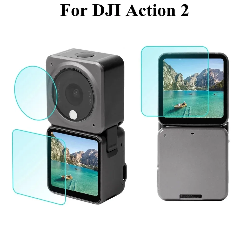 9H خفف شاشة فيلم ل DJI Osmo العمل 2 خدش الزجاج فيلم HD عدسة فيلم واقية ل DJI العمل 2 اكسسوارات