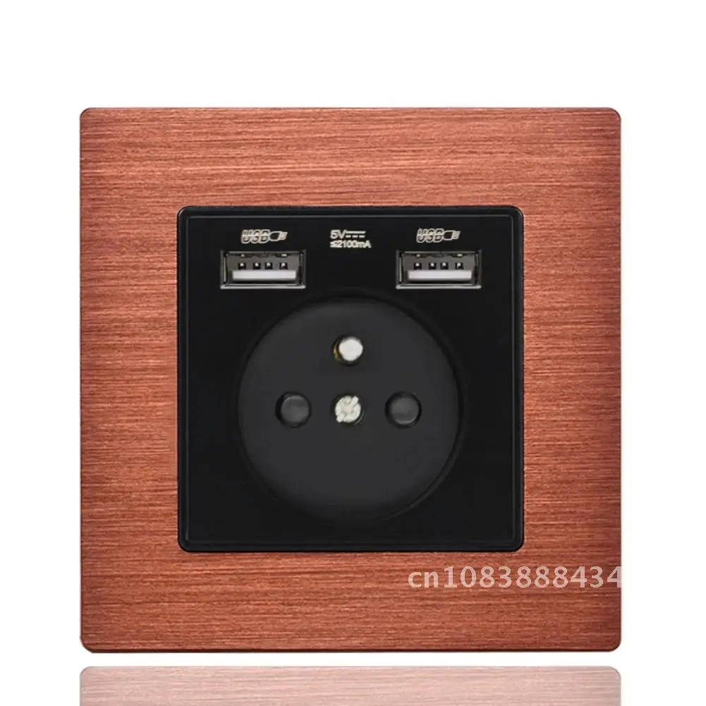 Wall USB Power Socket, Many New Style Panel, Bedroom Socket,AC 110V-250V 16A Wall Embedded, Double Usb EU Standard Outlet