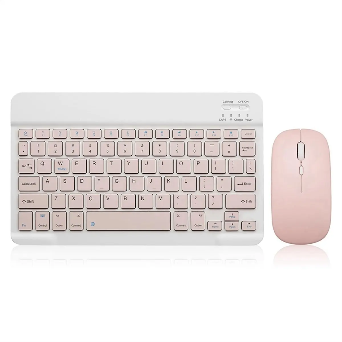 ABGZ 10 Inch Bluetooth Keyboard Rechargeable Ultra-Slim Wireless Mouse Keyboard Set for Android Tablet A