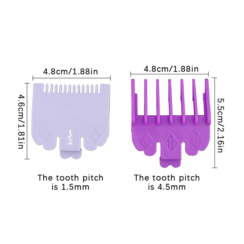 2Pcs Hair Clipper Limit Comb Guide Limit Comb Trimmer Guards Attachment Universal Professional