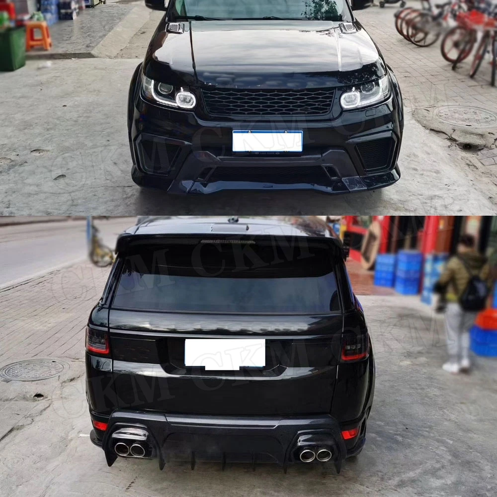 Front Bumper Grill Mesh Wheel Eyebrows Rear Bumper Diffuser For Land Rover Range Rover Sport 2014-2017 A Style Wide Body Kit