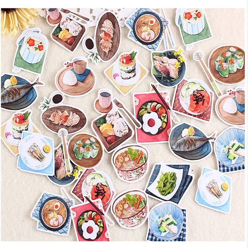 32pcs Creative Cute Self-made Wind Food / Drink Scrapbooking /Decorative Sticker /DIY Craft Photo Albums Kawaii stationery