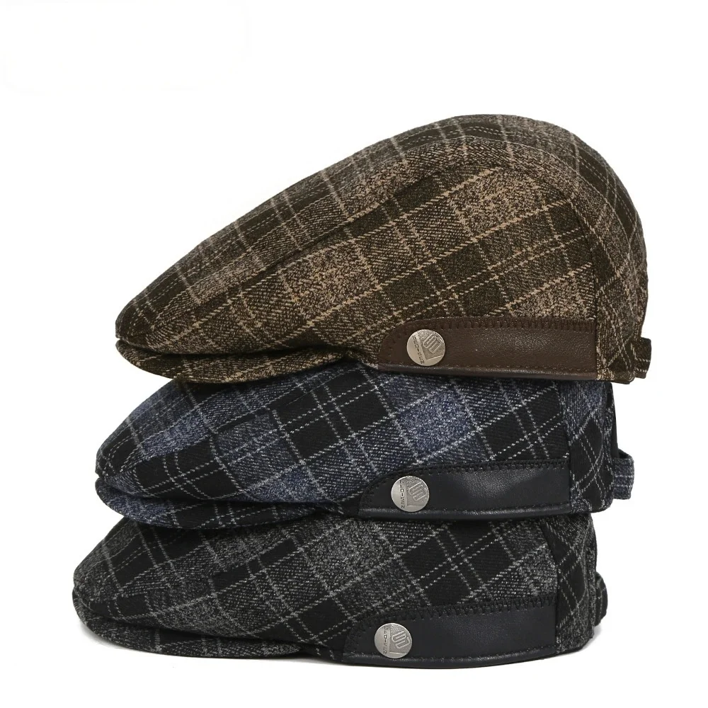 New Autumn and Winter Hat Wool Beret British Style Forward Cap Outdoor Casual Newsboy Hat Street Painter Hat