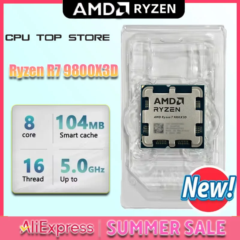 AMD Ryzen 7 9800X3D 8C/16T Up to 5.2GHz 96MB Cache AM5 Gaming Processor Without Package