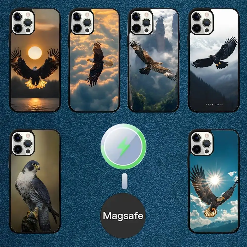 

Eagle Hawk Falcon Bird Phone Case For iPhone 16,15,14,13,12,11,Plus,Pro,Max Mini Magsafe Magnetic Wireless Charging