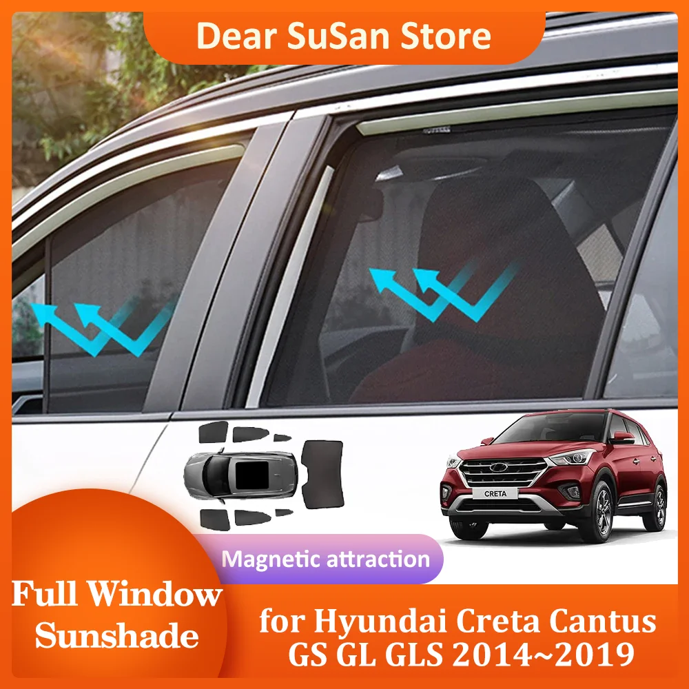 

Car Magnetic Sunshade for Hyundai Creta Cantus GS GL 2014~2019 Roof Windshield Curtain Window Sun Visor Sunroof Cover Accessorie