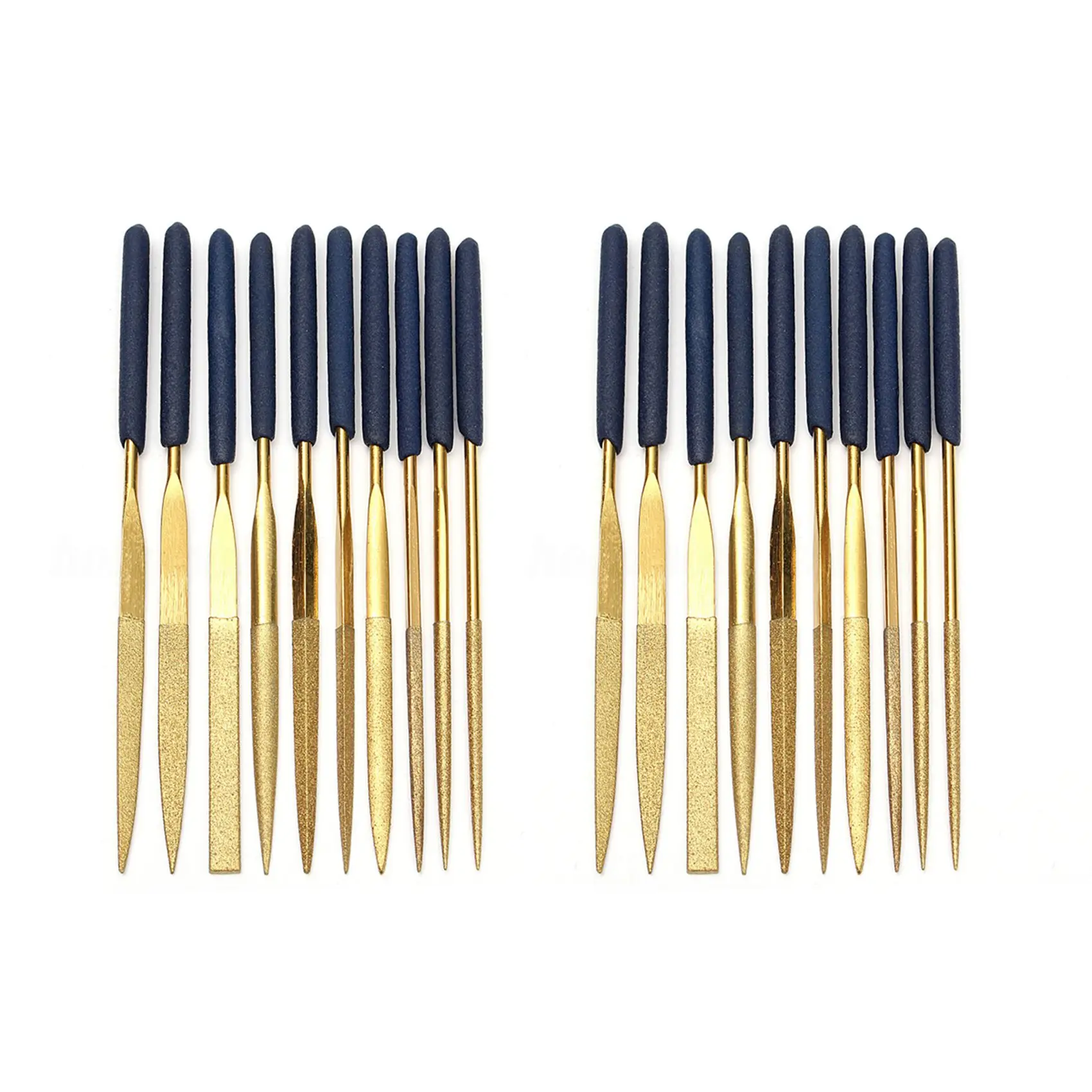

TFTP-20Pcs Titanium Diamond Coating Needle Flat File Set Metal Working Craft Tools