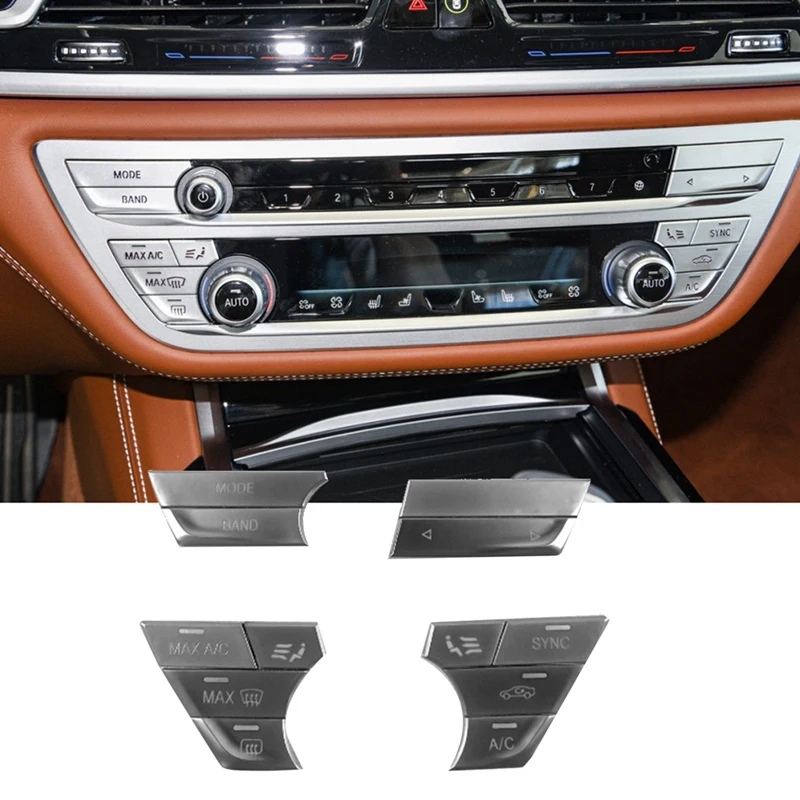 Car Console Dashboard Air Conditioning Control Push Button Cover For BMW 5 6 7 Series G30 G38 G11 G12 G32 Replacement