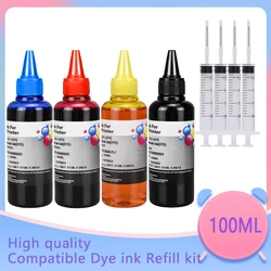 100ML Refill Ink Kit for Epson for Canon for HP for Brother Printer CISS Ink and refillable printers dye ink