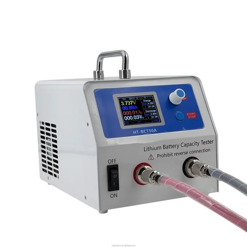 Lithium Battery Capacity Tester 50A Adjustable Current Voltage PC Control Discharge Charge Analyzer for DIY Enthusiasts