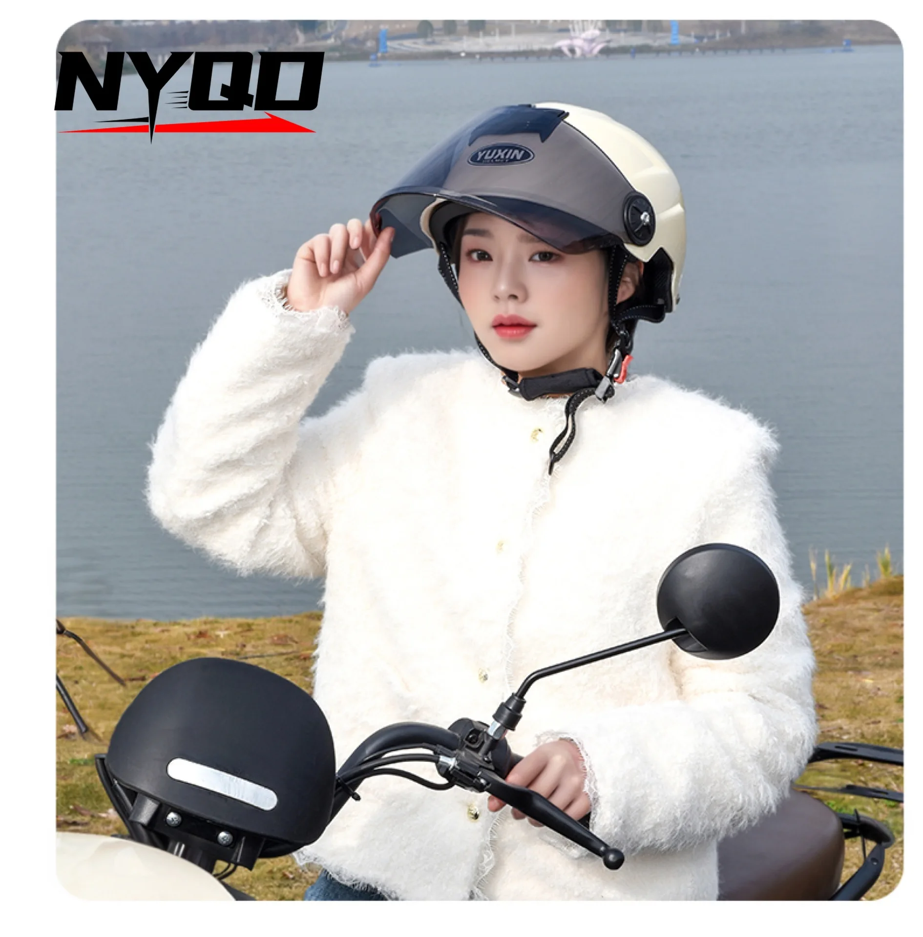 

Spring and Summer Helmet Electric Vehicle Cycling Battery Car Motorcycle Helmet Head Unisex Four Seasons Helmet Casco Moto