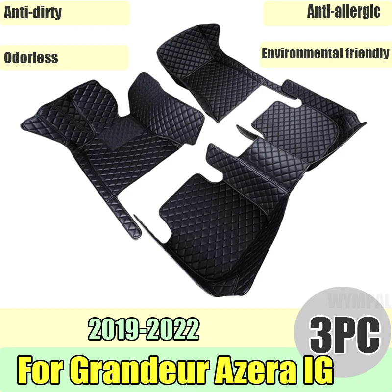 Car Mats For Hyundai Grandeur Azera IG 2019~2022 Anti-dirt Pad Carpets Leather Floor Mat Rugs Pad Interior Parts Car Accessories