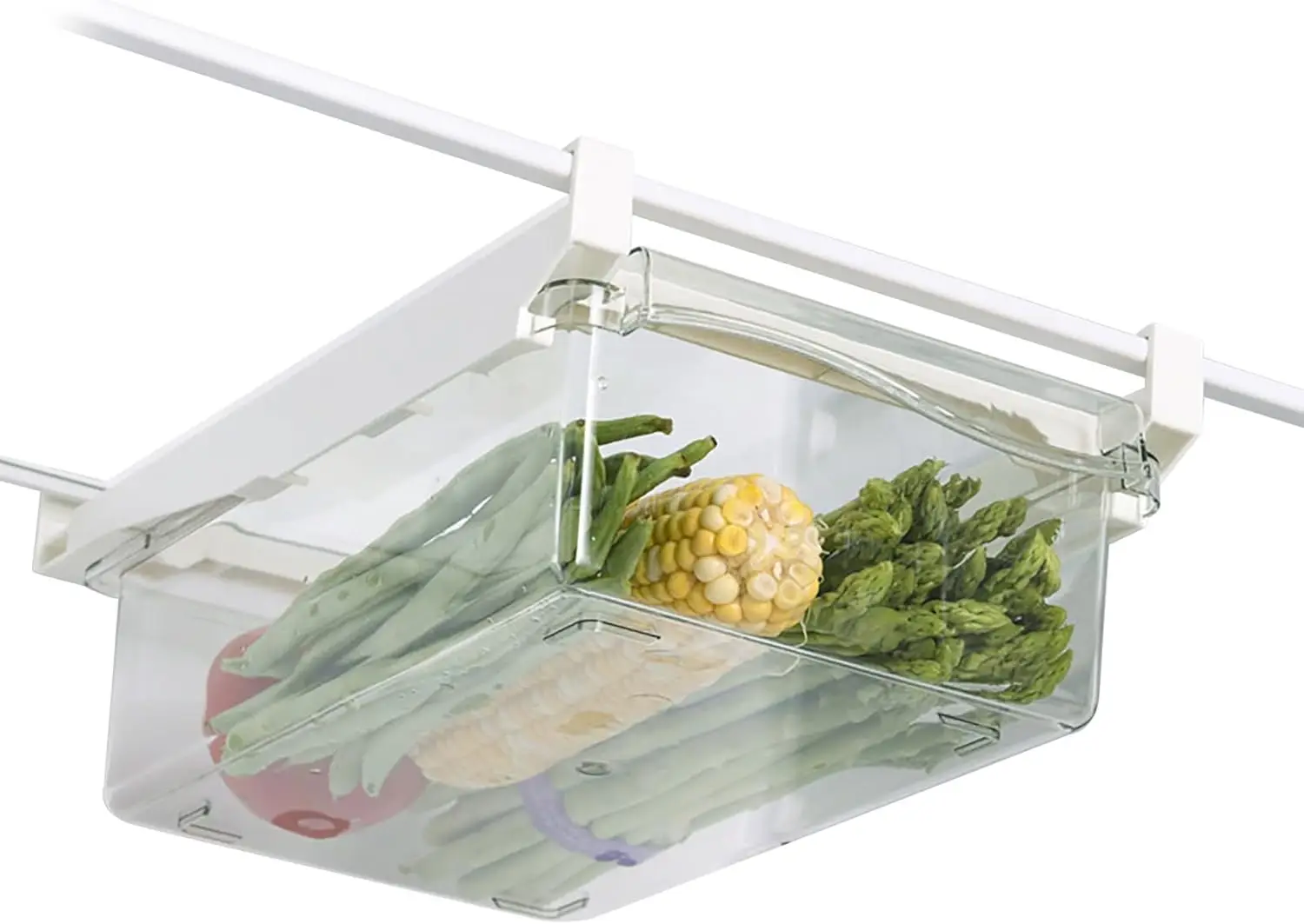 

Fridge Bin Drawer Organizer, Multi Functional, Space Saving with Elegant Design for Food Kitchen Supplies