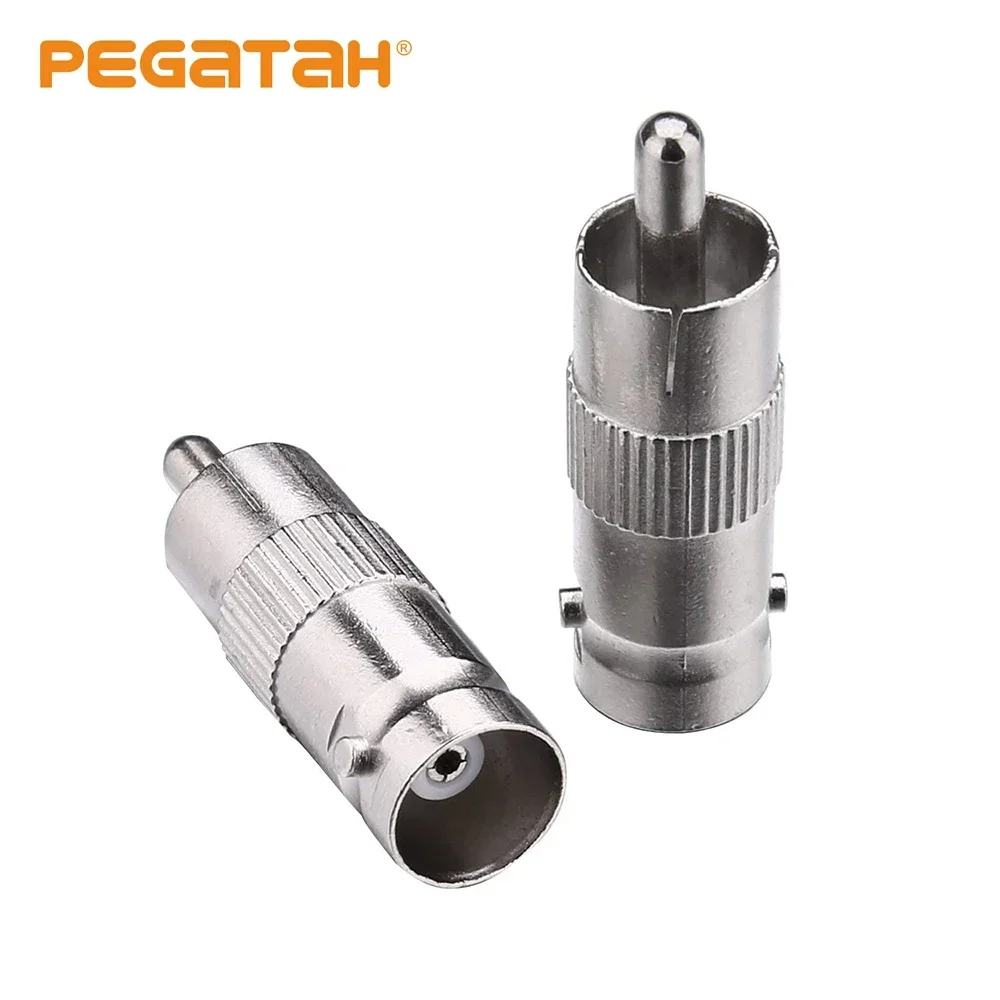 BNC Female Jack to RCA Male Plug Adapter Straight Camera Connector for CCTV Security Camera