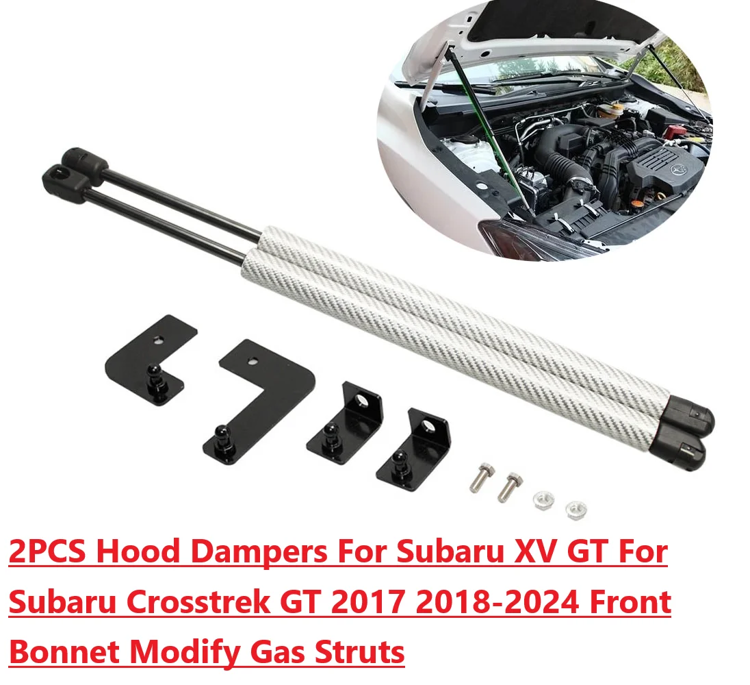 

2PCS Hood Dampers For Subaru XV GT Crosstrek GT 2017-2024 Front Bonnet Modify Gas Struts Lift Support Shock Absorber Piston Rods
