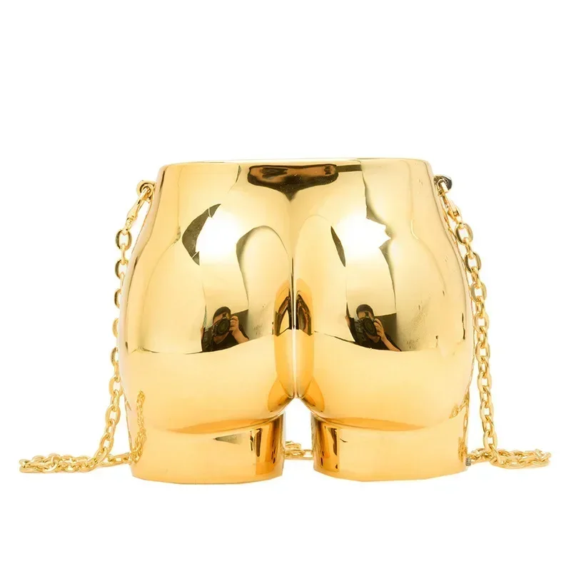 

Роскошная вечерняя сумка, нишевой дизайн, женская сумка для наушников, сумка для наушников в форме ягодиц, акриловые сумки через плечо с цепочкой