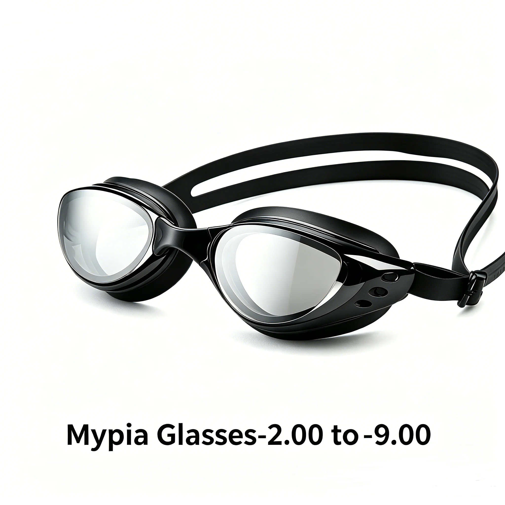 

High Definition Myopia Swim Goggles -2.00~-9.00 Diopter Anti Fog Leakproof Comfort Water Sports Eyewear