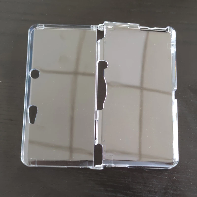 Funda protectora transparente para consola 3DS, carcasa de cristal duro de alta calidad, antiarañazos y antipolvo