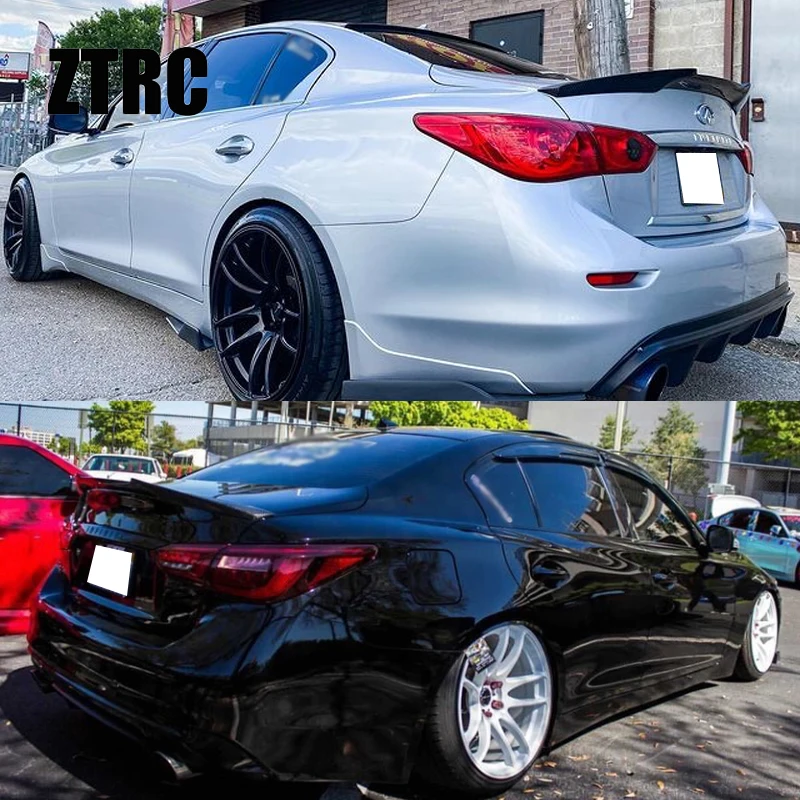 For Infiniti Q50 Q50S Q50L M4 Style Carbon fiber Rear Spoiler Trunk wing 2013-2024