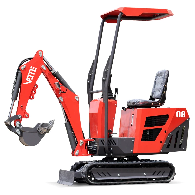 Mini Escavadeira de Esteiras, Mini Escavadeira, Motor Kubota, Personalizado, CE, EPA, Euro 5, 1 ton, 800kg