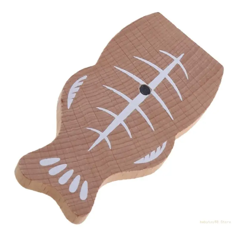 Y4UD Wooden Cutting Sea Chopping Pretend for Play Educational Toy Gift For Kid