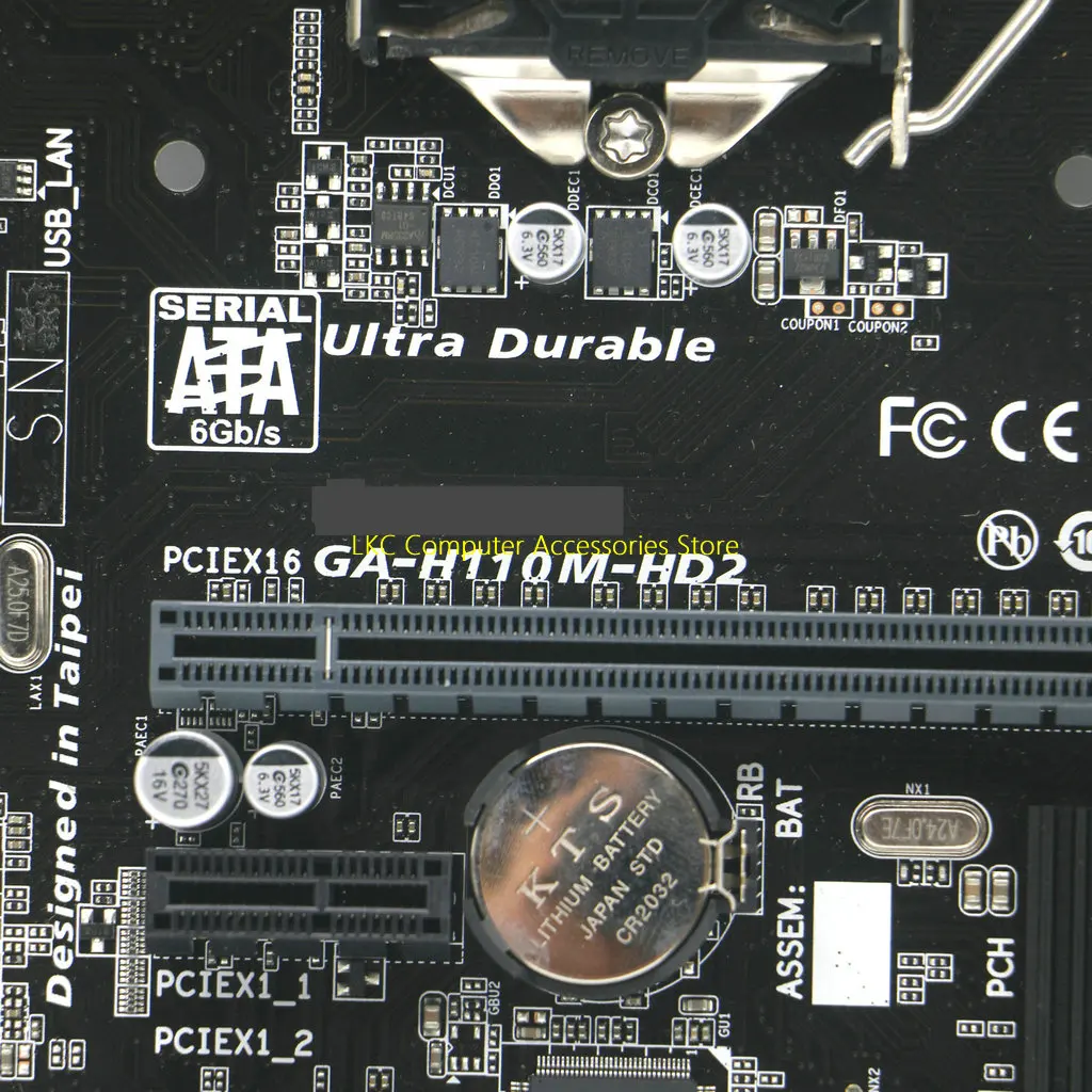 For Gigabyte GA-H110M-HD2 Mainboard LGA1151 DDR4 VGA+DVI+HDMI M-ATX H110M-HD2 Motherboard 100%Tested