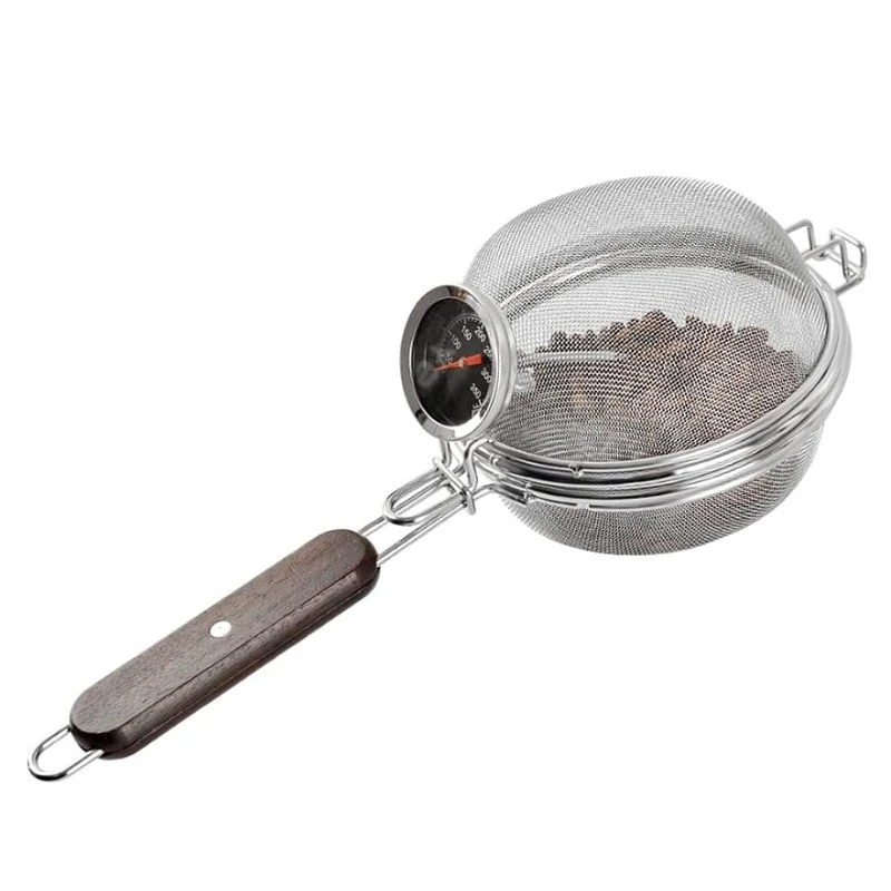 1PCS Portable Stainless Steel Handy Coffee Roaster Mesh Pan Tool for Home & Outdoor Coffee Beans Baking Coffee Bean Roaster Tool