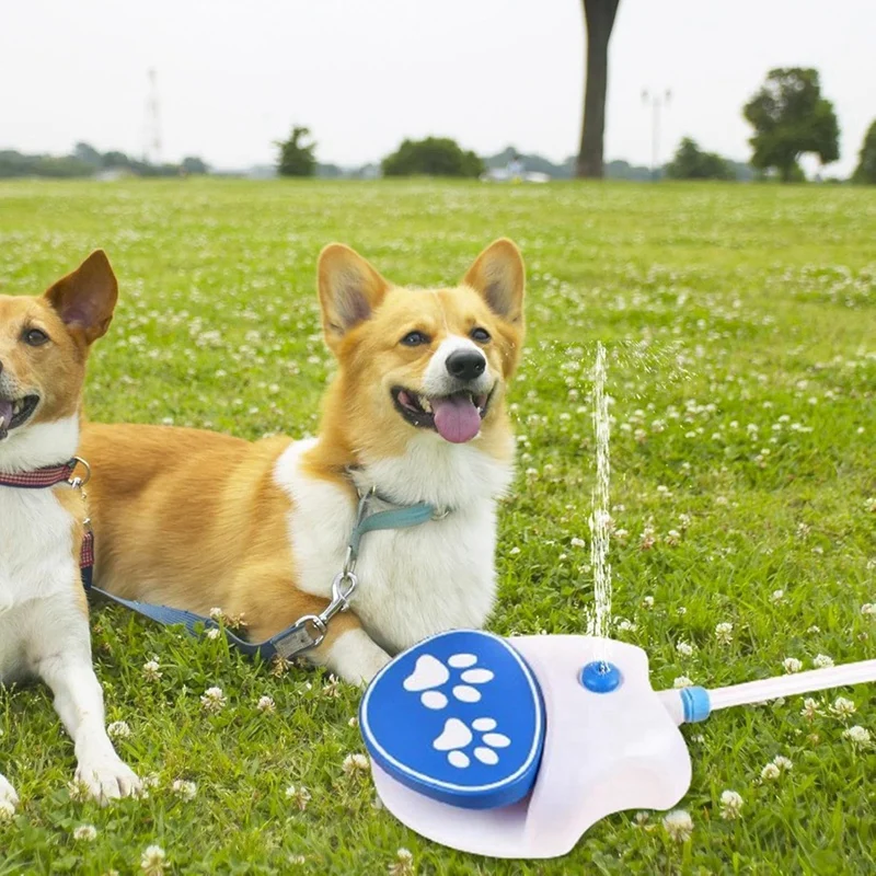 ABPQ-Fontaña de agua para perros, fuente de agua para perros fácil activada, rociador para beber de juguete de agua para perros