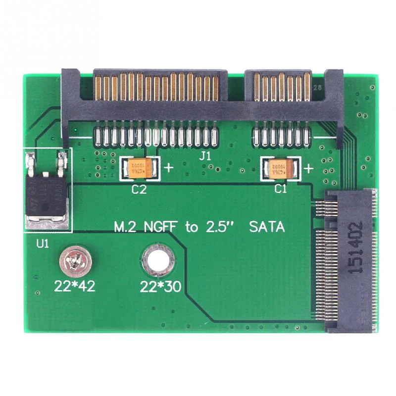 NGFF M.2 to SATA 22Pin 2.5inch HDD Converter Adapter Small Board for Half Size NGFF SSD