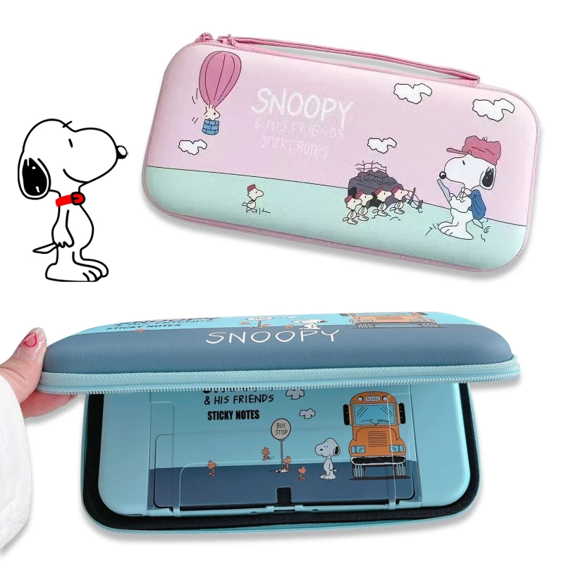 Custodia protettiva Snoopy per Nintendo Switch NS/OLED Borsa di stoccaggio Borse da viaggio portatili per cartoni animati Accessori per giochi