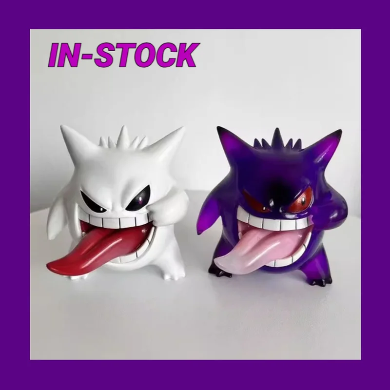 

Pokemon Gengar Tongue Out Gk Figure 9cm Pvc Collectible Model Transparent Purple Pearl White Desktop Decoration For Anime Fans