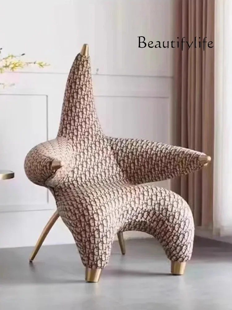 Italian Starfish Armchair Special-Shaped Armchair Lazy Living Room Sofa Light Luxury Designer Leisure Chair