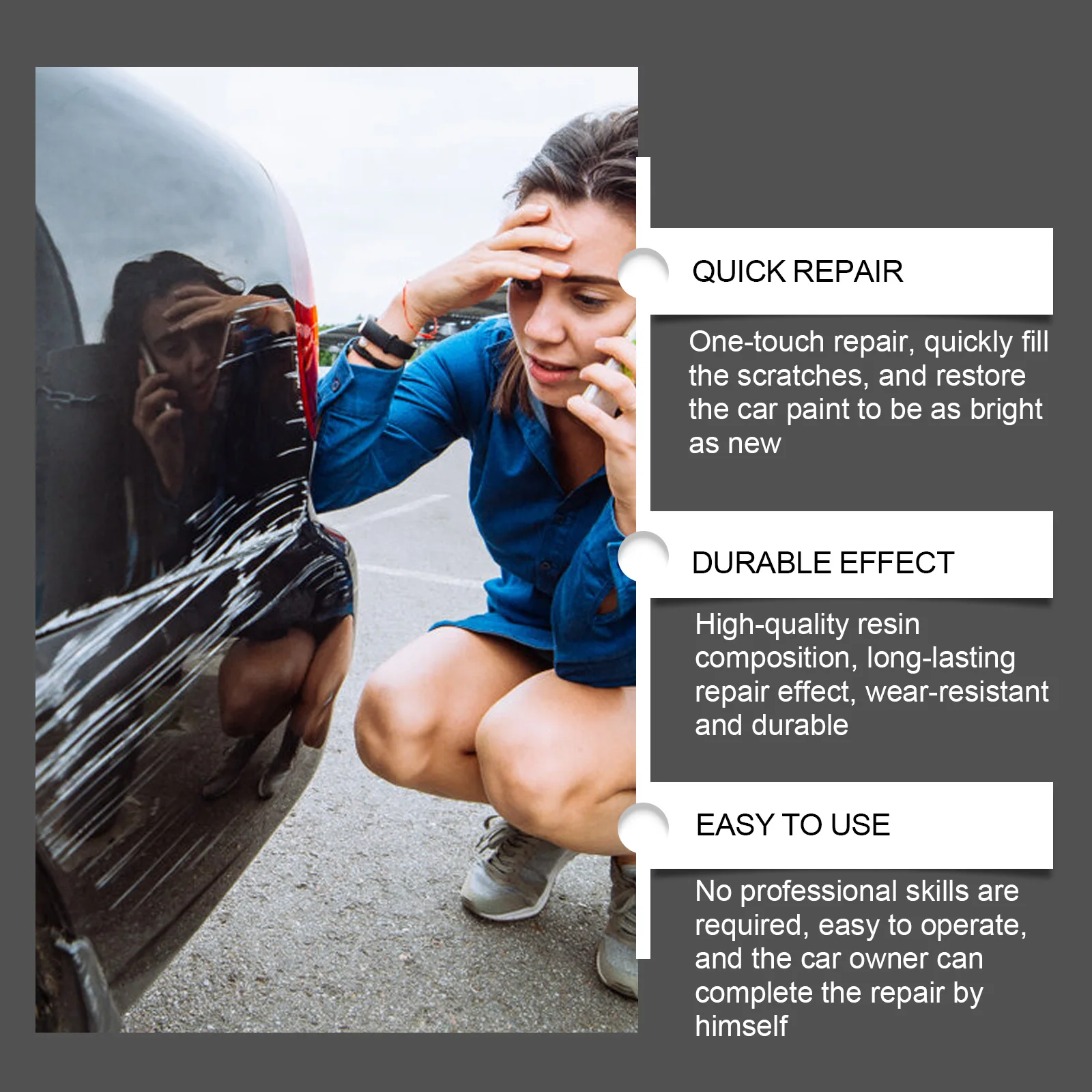 5 لون سيارة خدش إصلاح القلم إصلاح طلاء السيارات خدش إصلاح تجديد سيارة اللون إصلاح القلم سريعة الجافة الدائم الكتابة على الجدران القلم