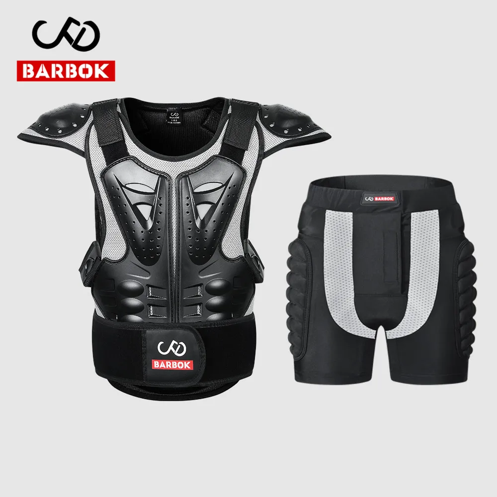 BARBOK Motorcycle Sleeveless Armor Vest Chest Back Support Body Protective Gear Snowboard Motocross Racing Skateboard Armor Kids