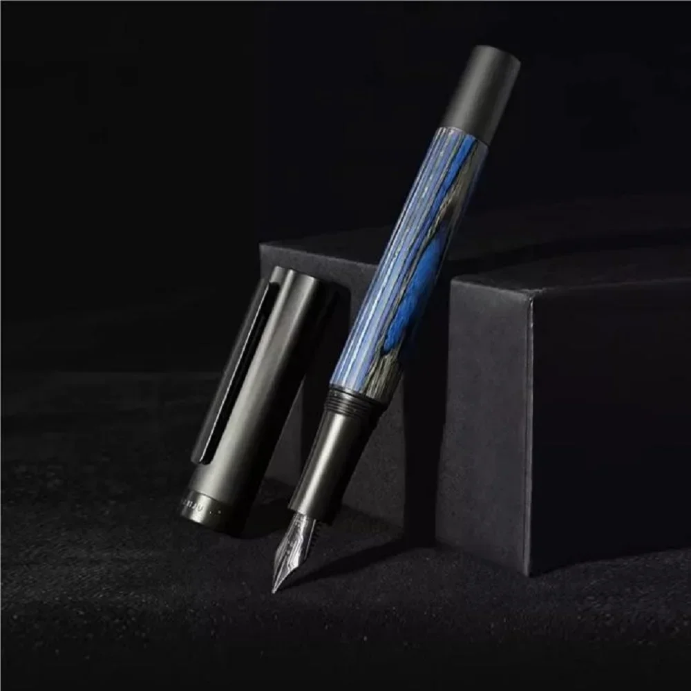 

Hot Top BANJU Ferris Wheel Technology Wooden Pole Fountain Pen Environmentally EF/F/M Iridium Nib Office Writing Supplies Statio