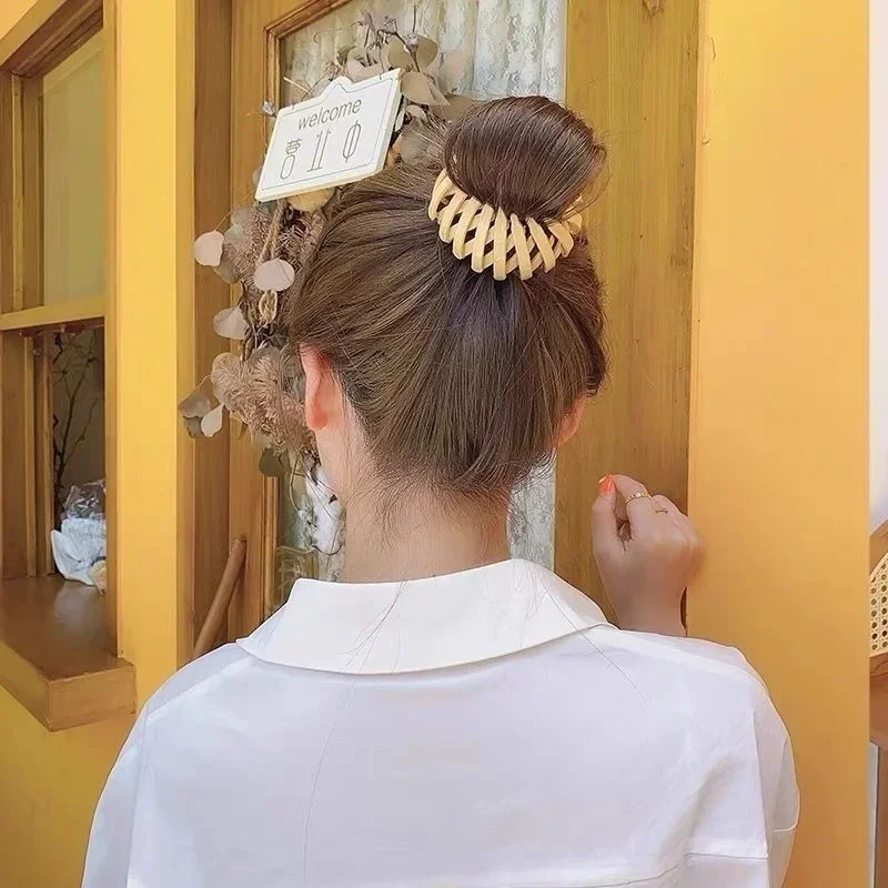 Nueva moda mujer moño garra Clips cola de caballo hebilla Clip Nido de Pájaro expansión accesorios para el cabello mujer Cola de Caballo sombreros
