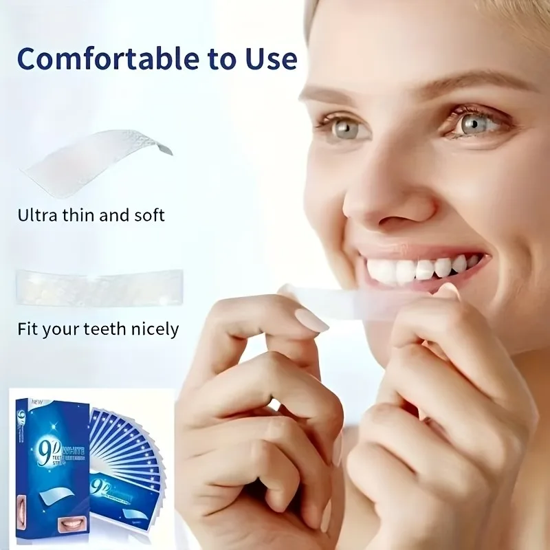 1/2/4Pcs 9D Dry Whitening Teeth Stickers Dazzling White Tooth Film Individual Teeth Whitening Strips for a Brighter Smile