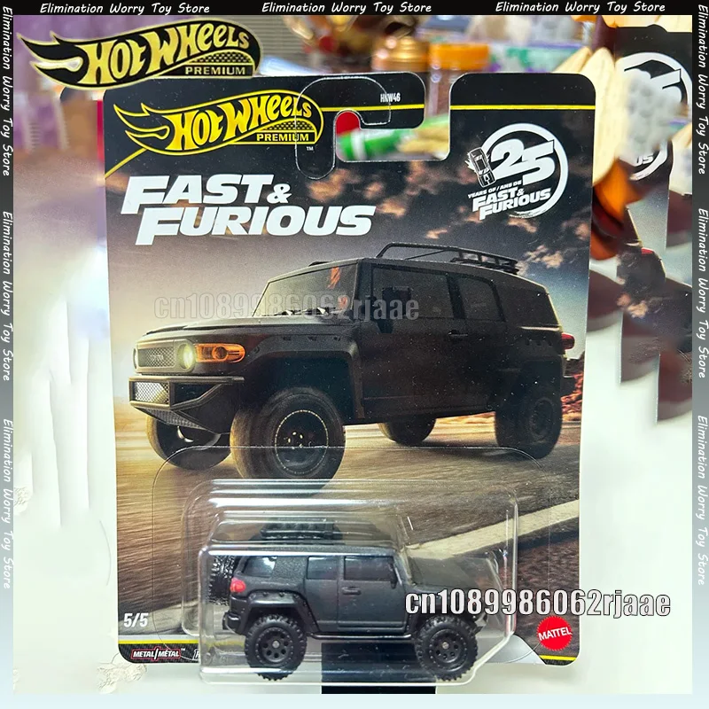 

Hot Wheels Premium 25th Anniversary Fast & Furious Toyota FJ Cruiser, масштаб 1:64, литая под давлением металлическая коллекционная модель автомобиля, игрушка в подарок