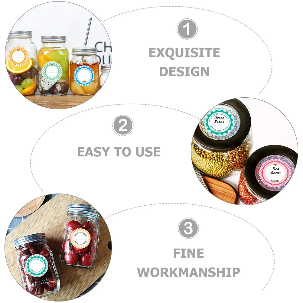 

Can Label Sticker Canning Labels PVC Self Adhesive Waterproof Rip Resistant Jars Albums Walls Windows Books Smooth Surface Gift
