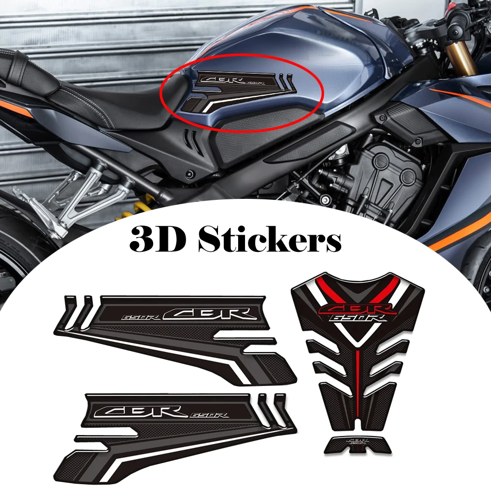 

Motorcycle Side Grips 3D Stickers Decals Gas Fuel Oil Kit Knee Tank Pad Protection Fireblade For Honda CBR 650R CBR650R HRC