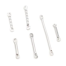 20pcs Stainless Steel 1.2x12mm 1.2x15mm 1.2x25mm Round Straight Tube Double Single Hole Earrings Pendant Jewelry Findings