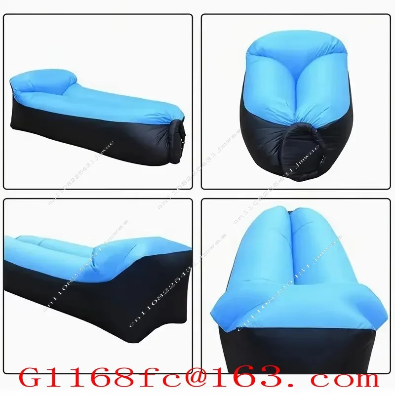 Outdoor Inflatable Sofa Folding Inflatable Recliner Portable Storage Air Bed with Pillow Recliner Lazy Bed Nap Chair Part