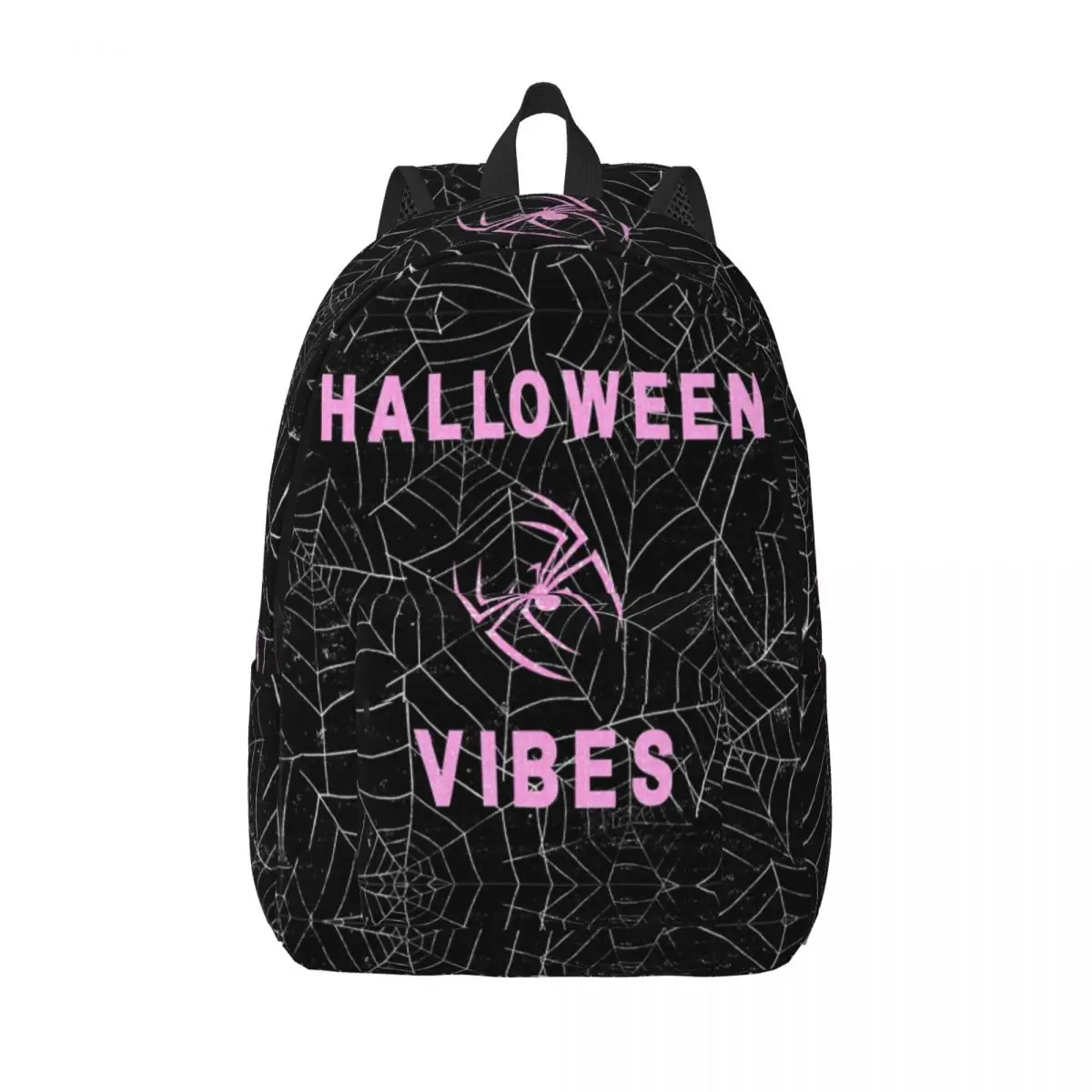 

Spider Web PINK Backpack for Kindergarten Primary School Student Halloween Glitter Vibes Bookbag Boy Kids Canvas Daypack Gift