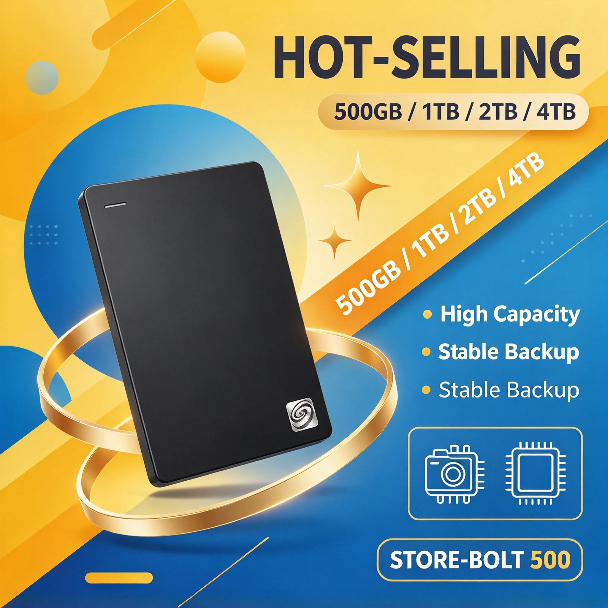 Encrypted Backup Slim Portable SSD 500GB 4TB 2TB 1TB Mac PC Laptop Pocket Size Speed Unleashed Advanced Original