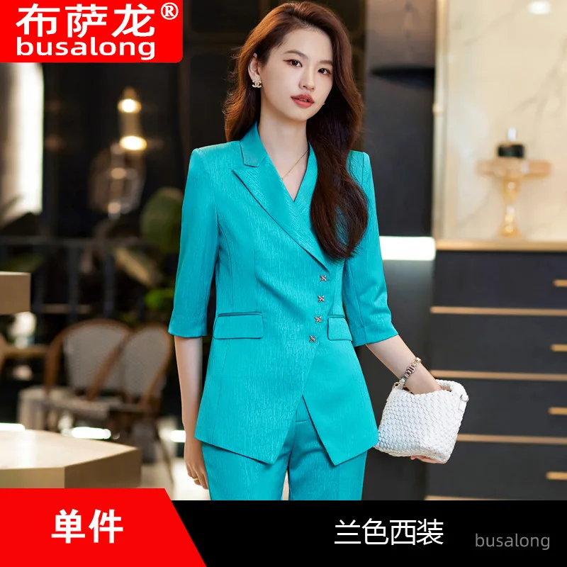 2023 Spring and Summer New Half Sleeve Fashion Women's Wear Women's Business Wear Small Suit Jacket Business Formal Wear Overall