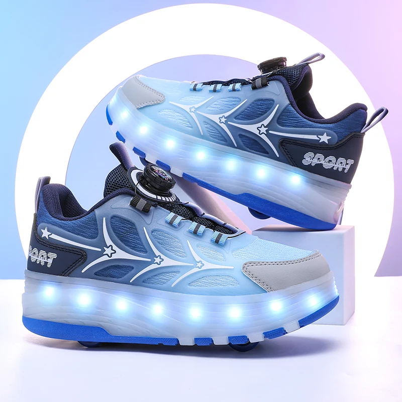 

4-wheel invisible retractable design without discomfort, non-slip sole for various roads students and adults