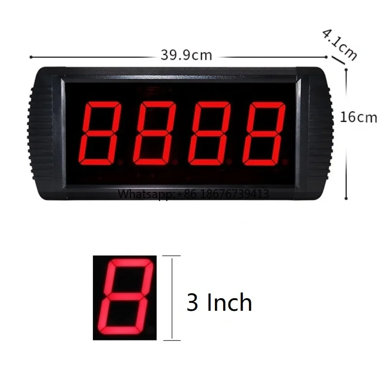 Portable 3 Inch 4 Digit Display LED Multifunction Countdown Countup Timer 9999 Days Digital Counter with Remote Control