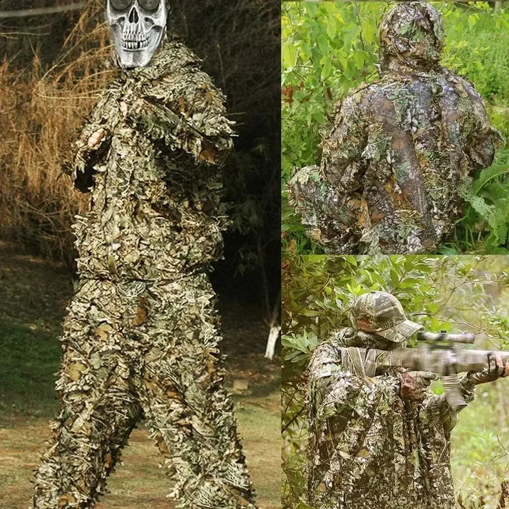 Military Camouflage Jungle Camouflage Tactical 3d Leaf Bionic Suit Ghillie Suit Outdoor Camping And Hunting Equipment