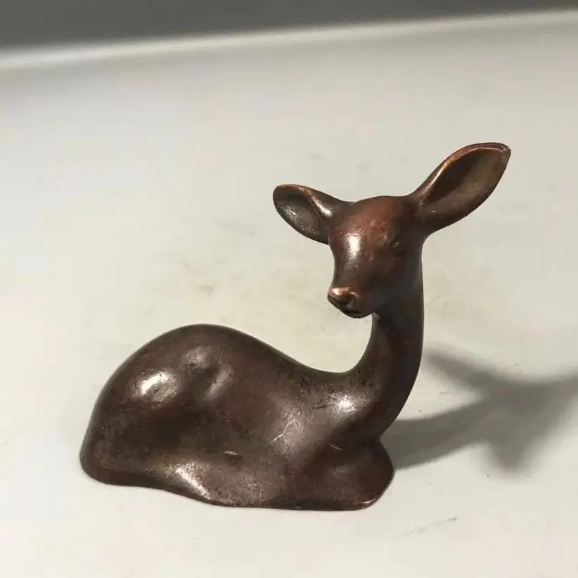 

Antique solid pitching deer one deer has your copper tea pet fawn paperweight home decoration tabletop