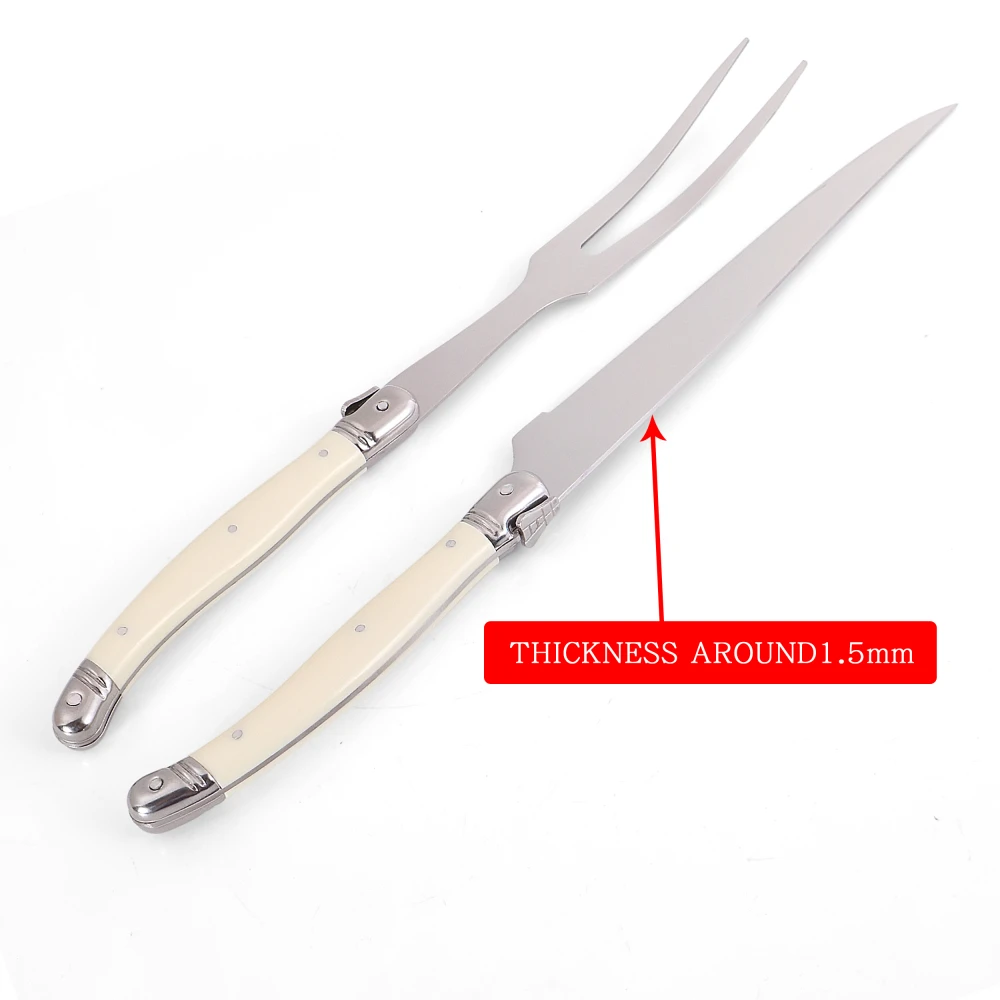 Stainless Steel Roast Lamb knife fork Salad Serving Tools Turkey Knife Steak Roast Meat Knife Teppanyaki Set Tools